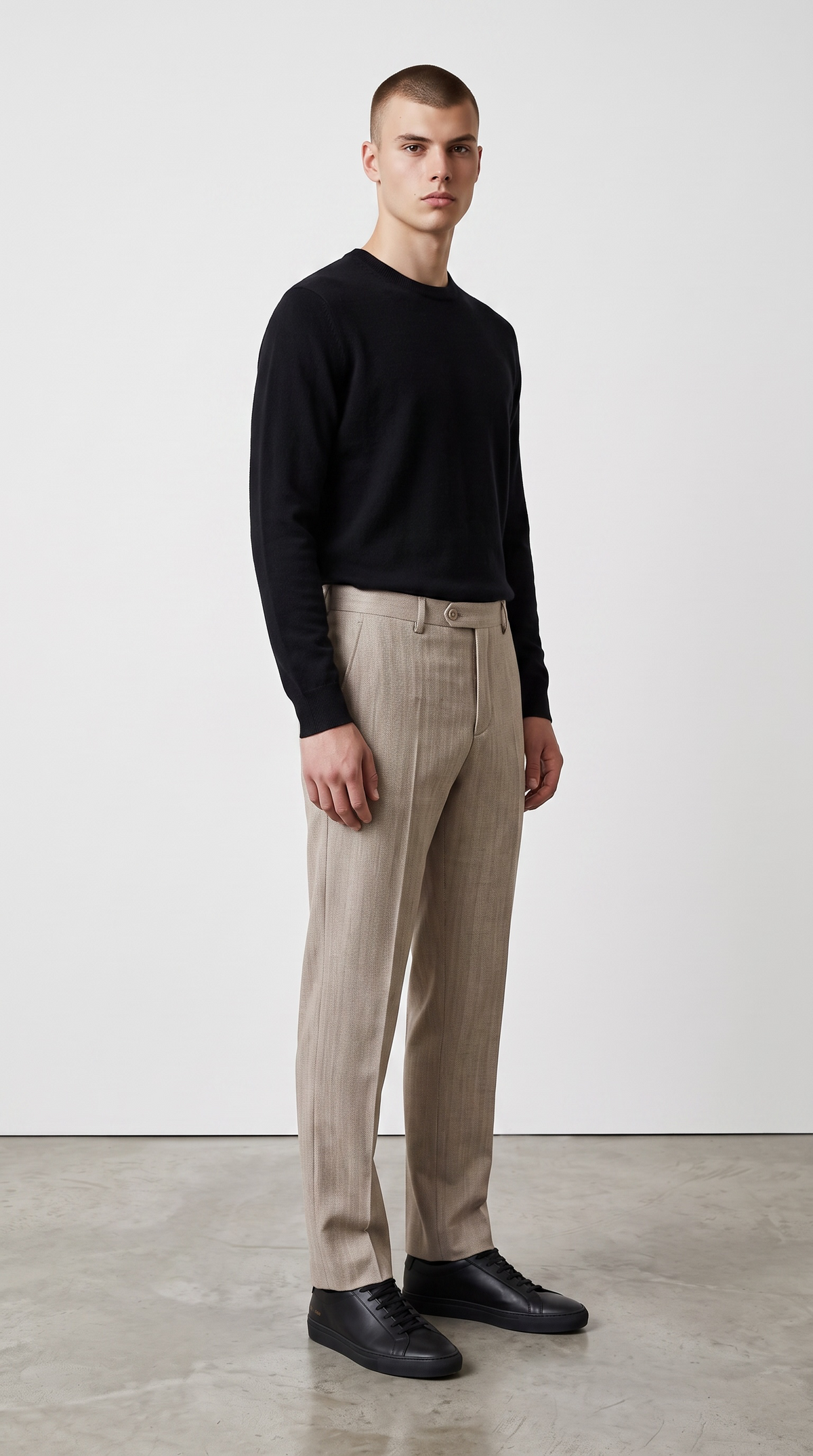 Pantalone Spigato Slim Fit Mod. ISCHIA TE124 - BI