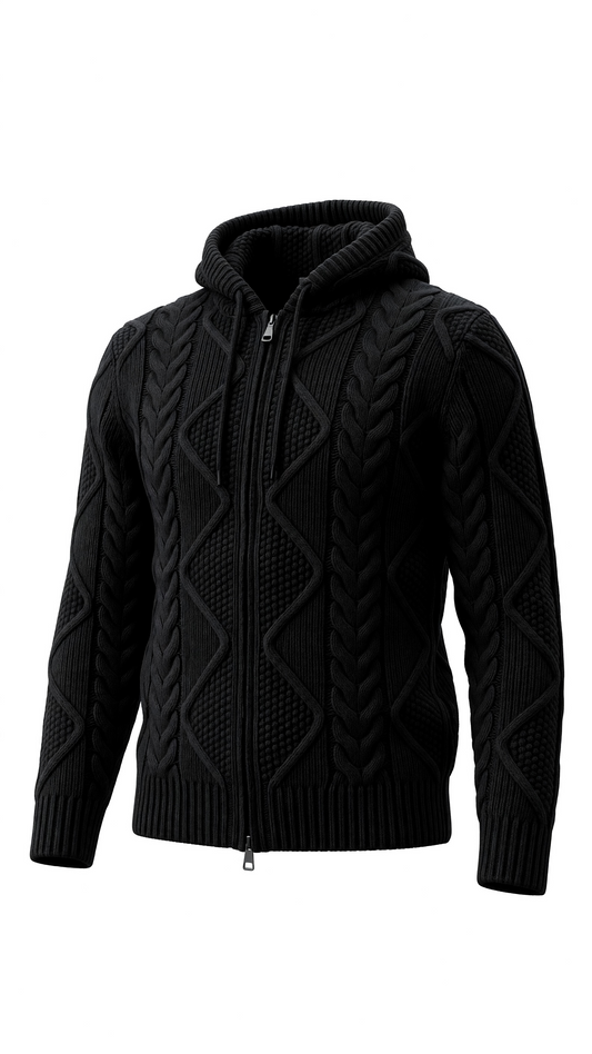 W70MG Maglia Cappuccio Intrecciata - RO